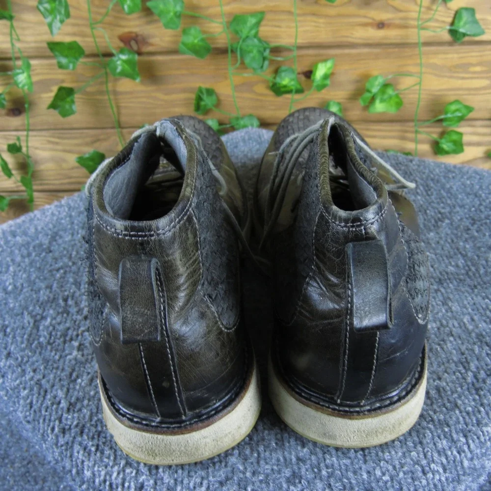 Sorel Moc Woven Men's 10 Brown Leather Lace-Up Boots Waterproof Traction Comfort